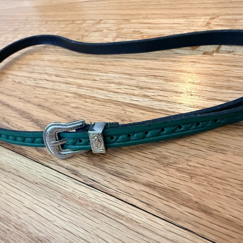 Green Leather Hat Band